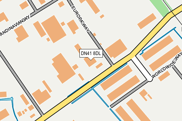 DN41 8DL map - OS OpenMap – Local (Ordnance Survey)