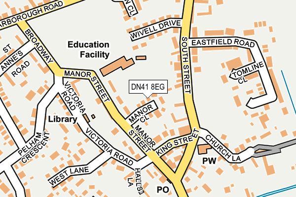 DN41 8EG map - OS OpenMap – Local (Ordnance Survey)