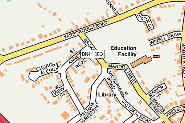 DN41 8EQ map - OS OpenMap – Local (Ordnance Survey)