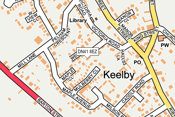 DN41 8EZ map - OS OpenMap – Local (Ordnance Survey)