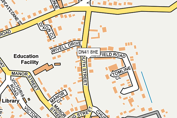 DN41 8HE map - OS OpenMap – Local (Ordnance Survey)