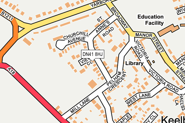 DN41 8HJ map - OS OpenMap – Local (Ordnance Survey)