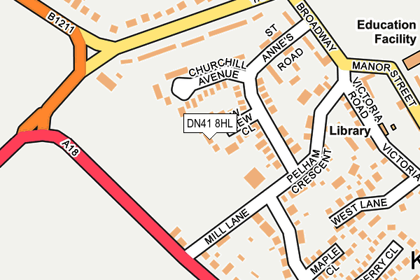 DN41 8HL map - OS OpenMap – Local (Ordnance Survey)