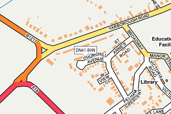 DN41 8HN map - OS OpenMap – Local (Ordnance Survey)