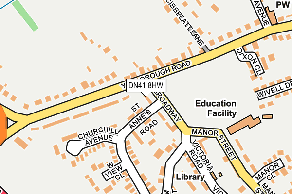 DN41 8HW map - OS OpenMap – Local (Ordnance Survey)