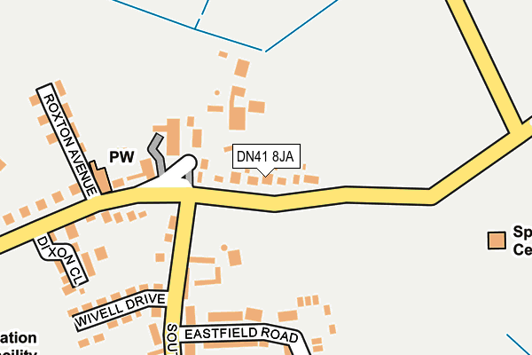 DN41 8JA map - OS OpenMap – Local (Ordnance Survey)