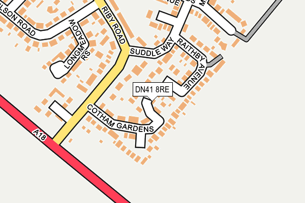 DN41 8RE map - OS OpenMap – Local (Ordnance Survey)