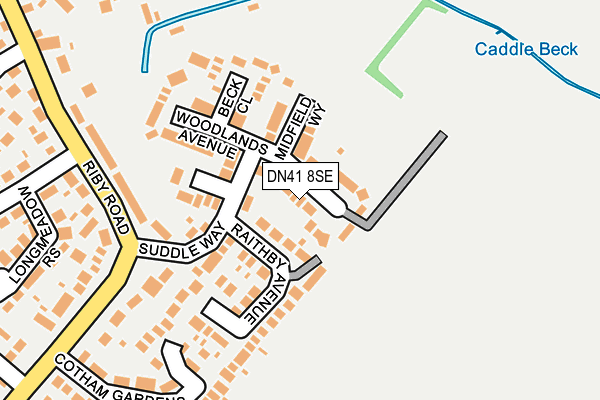 DN41 8SE map - OS OpenMap – Local (Ordnance Survey)