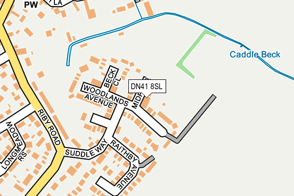 DN41 8SL map - OS OpenMap – Local (Ordnance Survey)