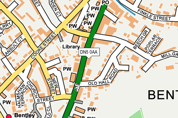 DN5 0AA map - OS OpenMap – Local (Ordnance Survey)