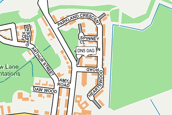 DN5 0AG map - OS OpenMap – Local (Ordnance Survey)