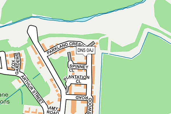 DN5 0AJ map - OS OpenMap – Local (Ordnance Survey)