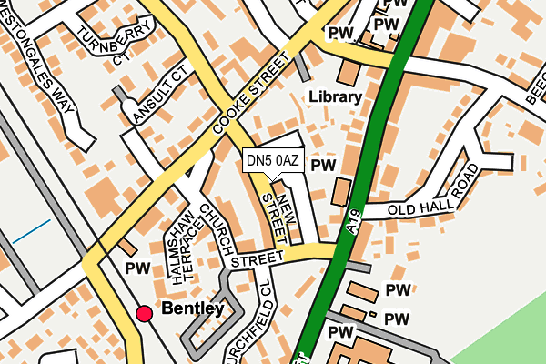 DN5 0AZ map - OS OpenMap – Local (Ordnance Survey)