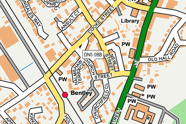 DN5 0BB map - OS OpenMap – Local (Ordnance Survey)