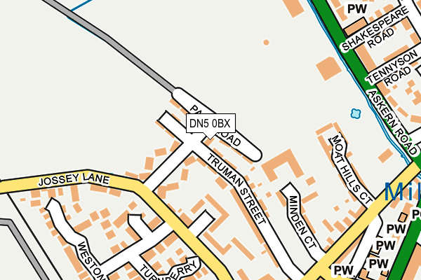 DN5 0BX map - OS OpenMap – Local (Ordnance Survey)
