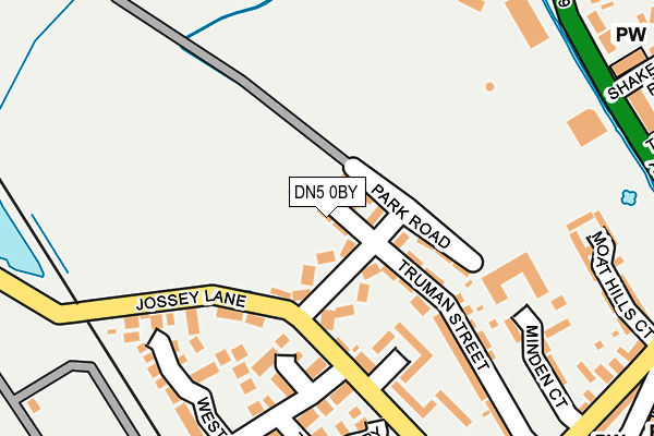DN5 0BY map - OS OpenMap – Local (Ordnance Survey)