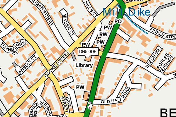 DN5 0DE map - OS OpenMap – Local (Ordnance Survey)