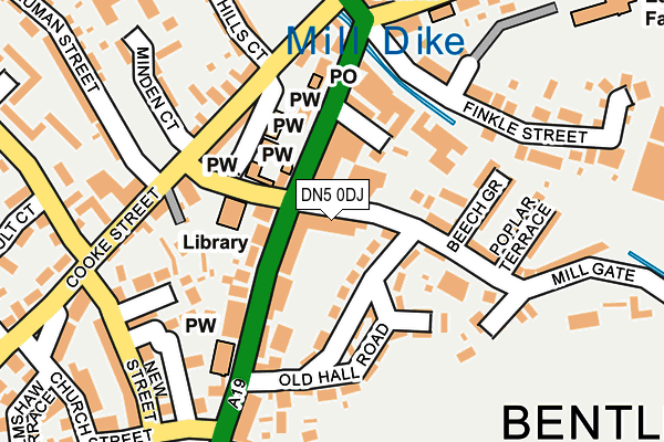 DN5 0DJ map - OS OpenMap – Local (Ordnance Survey)