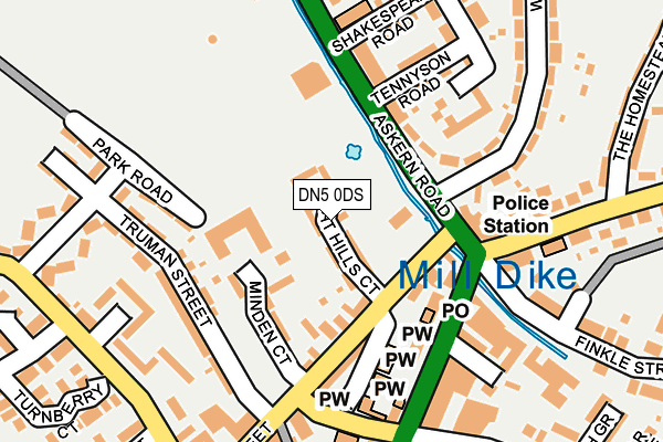 DN5 0DS map - OS OpenMap – Local (Ordnance Survey)
