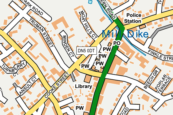 DN5 0DT map - OS OpenMap – Local (Ordnance Survey)