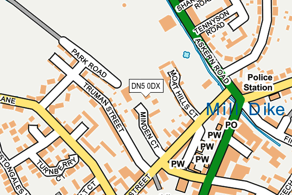DN5 0DX map - OS OpenMap – Local (Ordnance Survey)