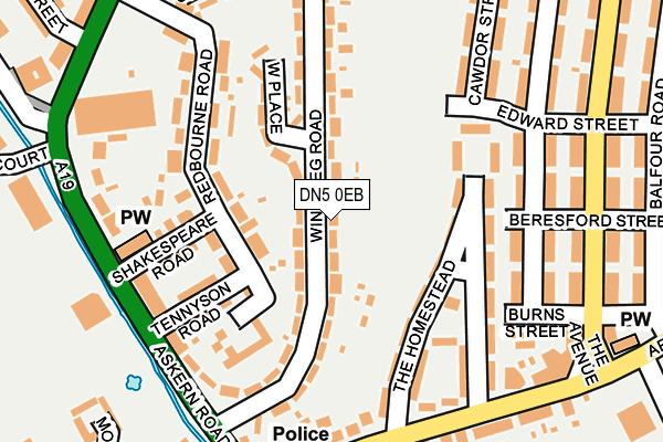 DN5 0EB map - OS OpenMap – Local (Ordnance Survey)