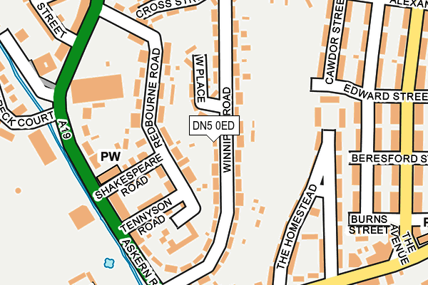 DN5 0ED map - OS OpenMap – Local (Ordnance Survey)
