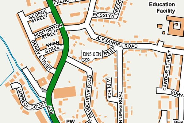 Map of DENTSOUT (DONCASTER) LIMITED at local scale