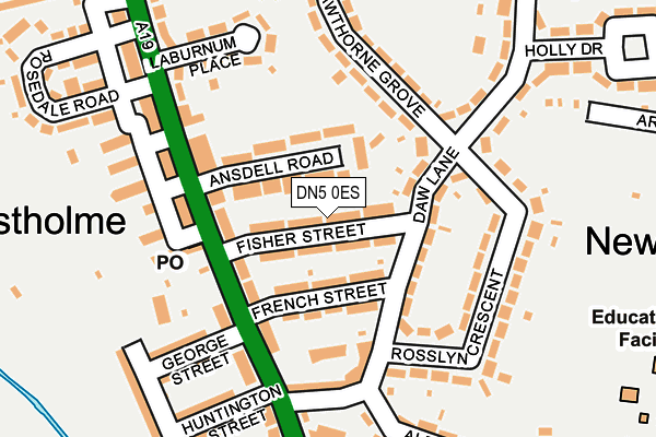 DN5 0ES map - OS OpenMap – Local (Ordnance Survey)