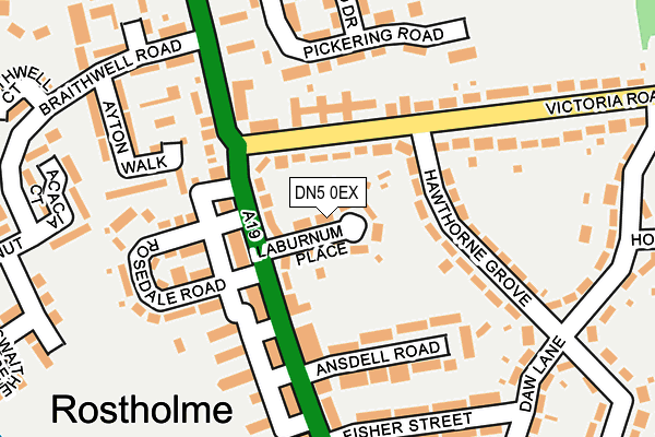 DN5 0EX map - OS OpenMap – Local (Ordnance Survey)