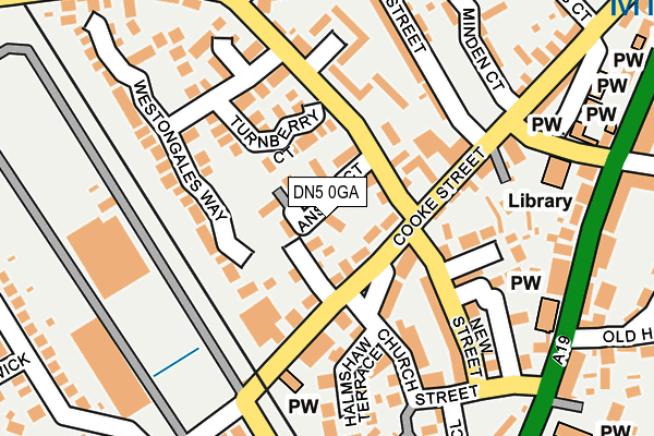 DN5 0GA map - OS OpenMap – Local (Ordnance Survey)