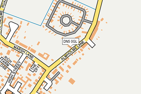 DN5 0GL map - OS OpenMap – Local (Ordnance Survey)