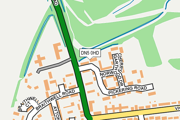 DN5 0HD map - OS OpenMap – Local (Ordnance Survey)