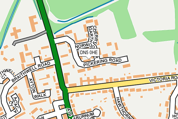 DN5 0HE map - OS OpenMap – Local (Ordnance Survey)