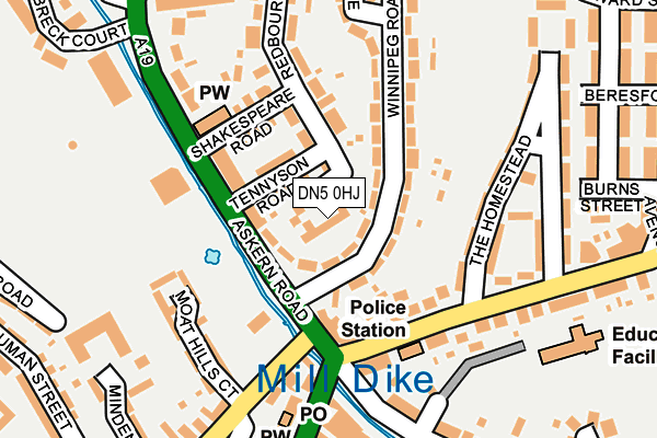DN5 0HJ map - OS OpenMap – Local (Ordnance Survey)