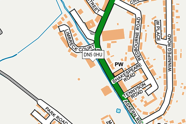 DN5 0HU map - OS OpenMap – Local (Ordnance Survey)