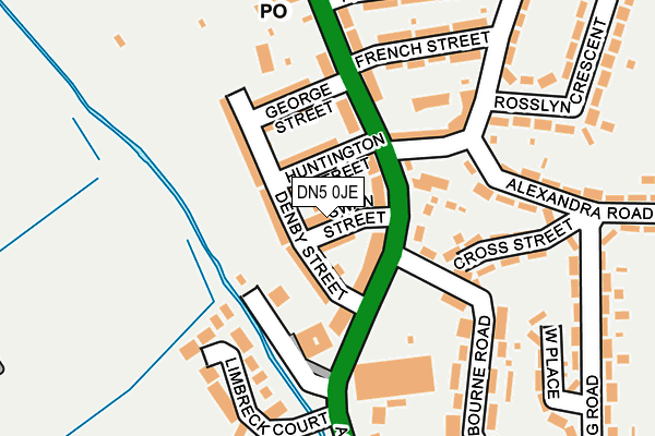 DN5 0JE map - OS OpenMap – Local (Ordnance Survey)