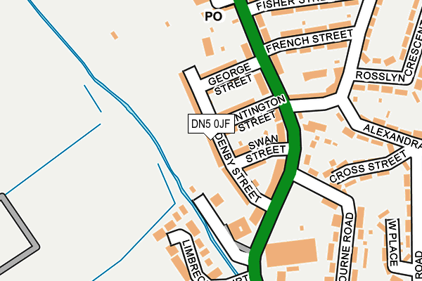 DN5 0JF map - OS OpenMap – Local (Ordnance Survey)