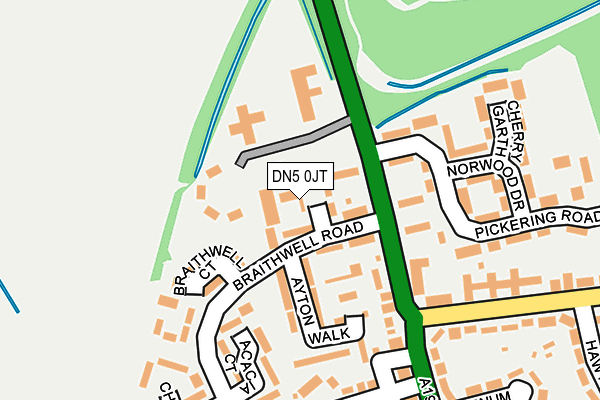 DN5 0JT map - OS OpenMap – Local (Ordnance Survey)
