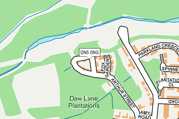 DN5 0NG map - OS OpenMap – Local (Ordnance Survey)