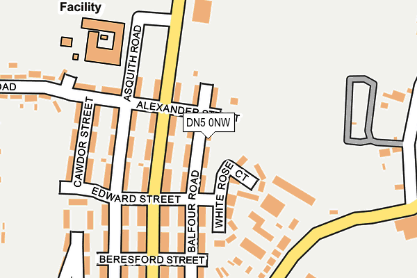 DN5 0NW map - OS OpenMap – Local (Ordnance Survey)
