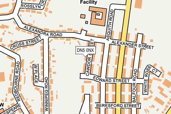 DN5 0NX map - OS OpenMap – Local (Ordnance Survey)