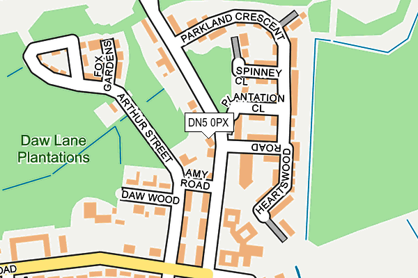DN5 0PX map - OS OpenMap – Local (Ordnance Survey)