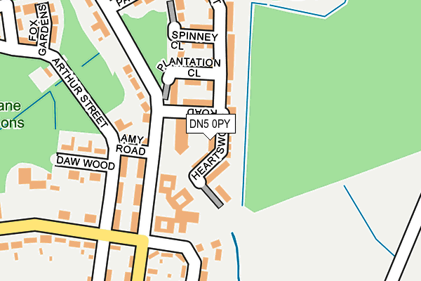 DN5 0PY map - OS OpenMap – Local (Ordnance Survey)