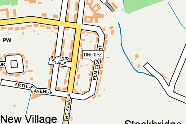 DN5 0PZ map - OS OpenMap – Local (Ordnance Survey)