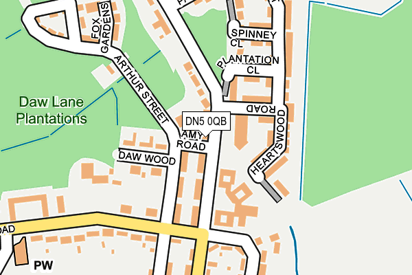 DN5 0QB map - OS OpenMap – Local (Ordnance Survey)