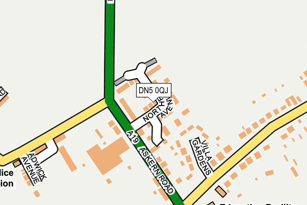 DN5 0QJ map - OS OpenMap – Local (Ordnance Survey)