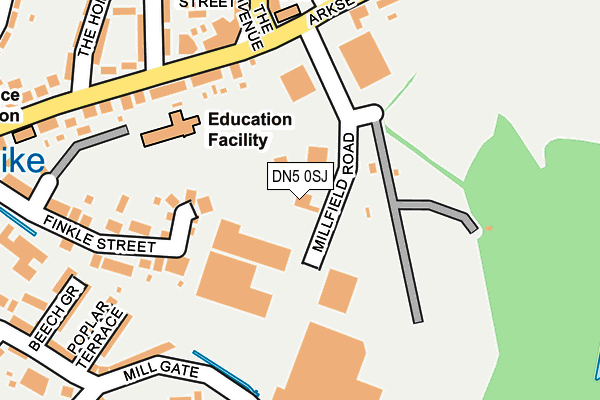 DN5 0SJ map - OS OpenMap – Local (Ordnance Survey)