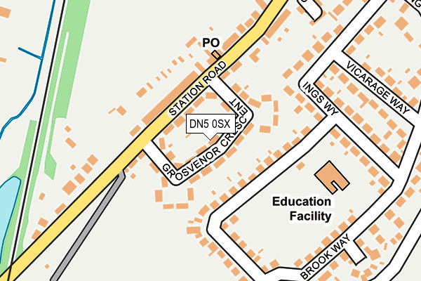 DN5 0SX map - OS OpenMap – Local (Ordnance Survey)