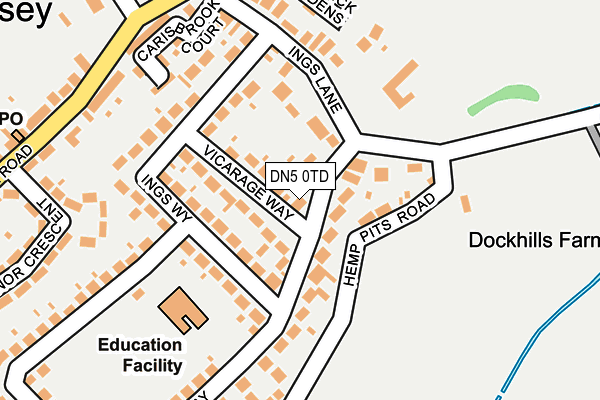 DN5 0TD map - OS OpenMap – Local (Ordnance Survey)